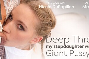 Nicole DuPapillon deepthroats her stepdaughter Maya Sinn with her huge wet pussylips